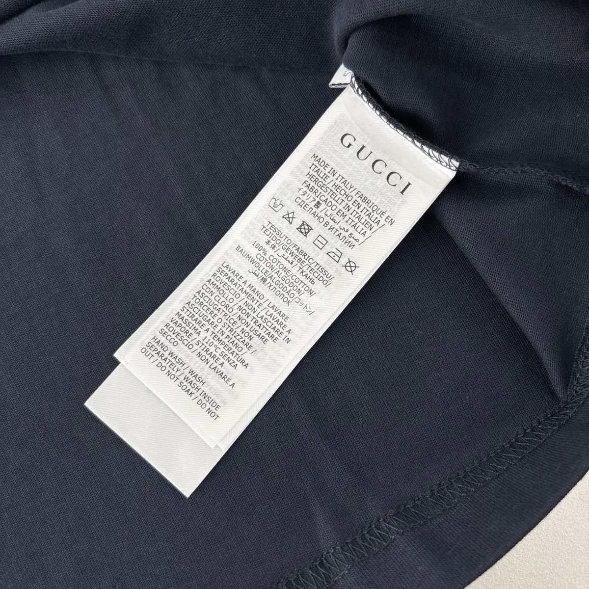 Gucci Embroidered Logo Short Sleeve T-Shirt