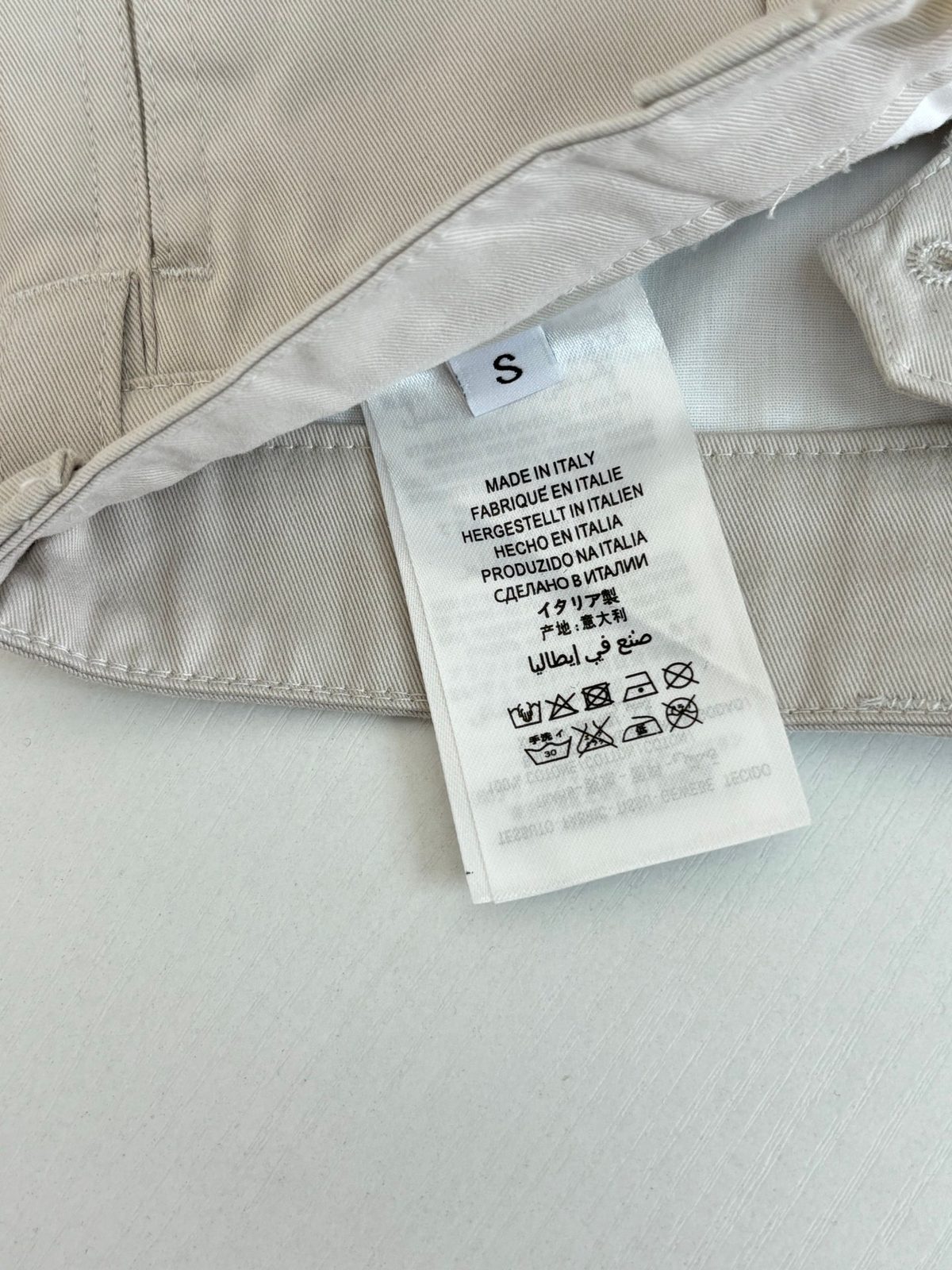 Designer Beige Cotton Cargo Shorts
