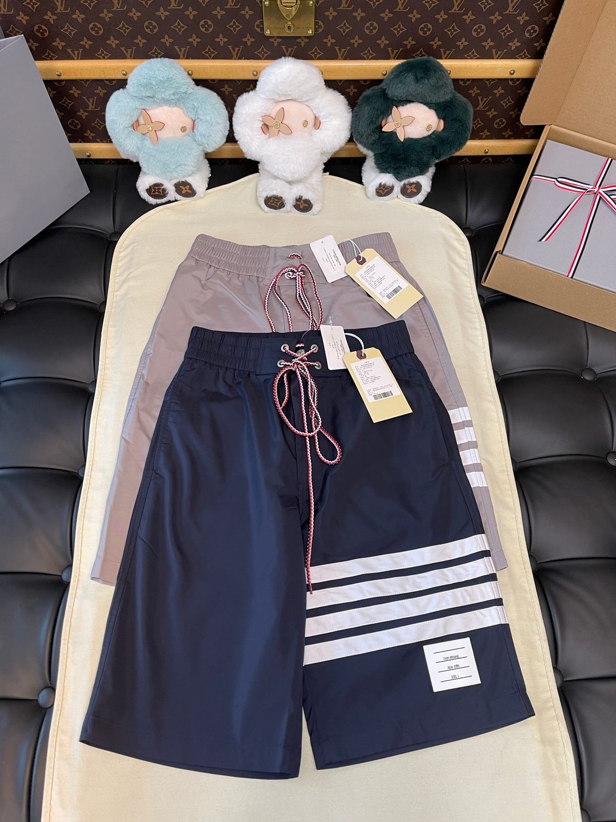 Thom Browne Striped Navy Shorts