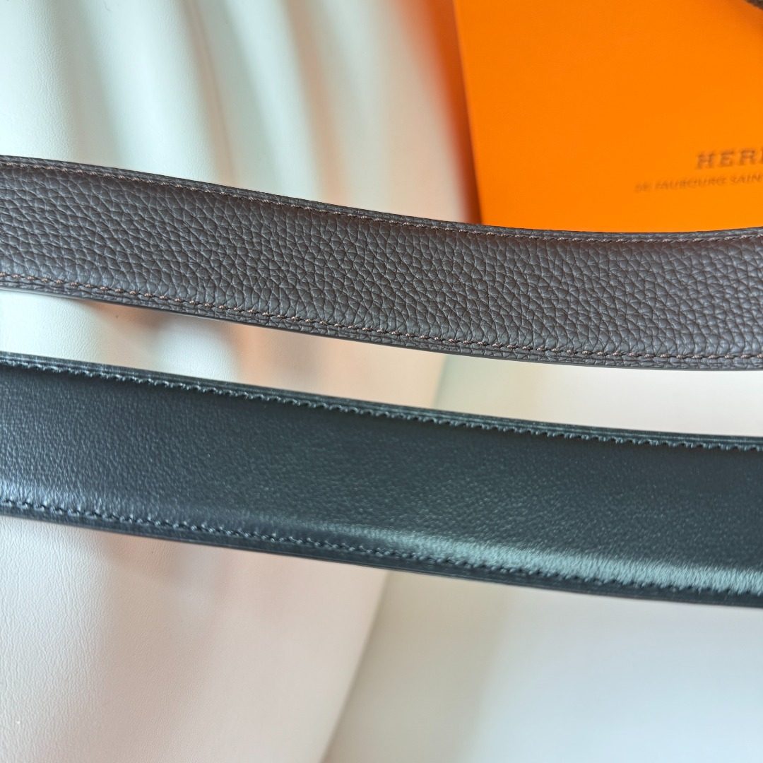 Hermès H Reversible Leather Belt