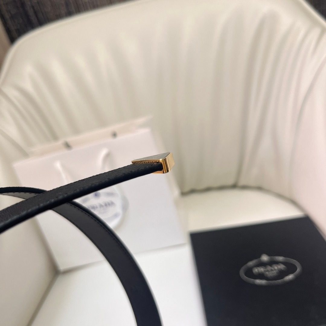 Prada Black Saffiano Leather Belt