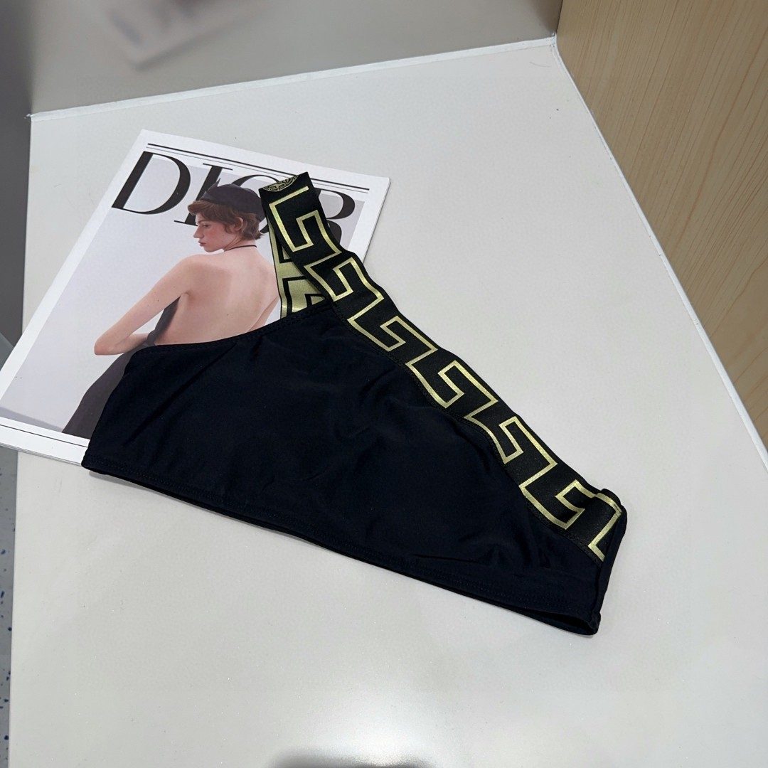 Versace Greek Key Black Briefs