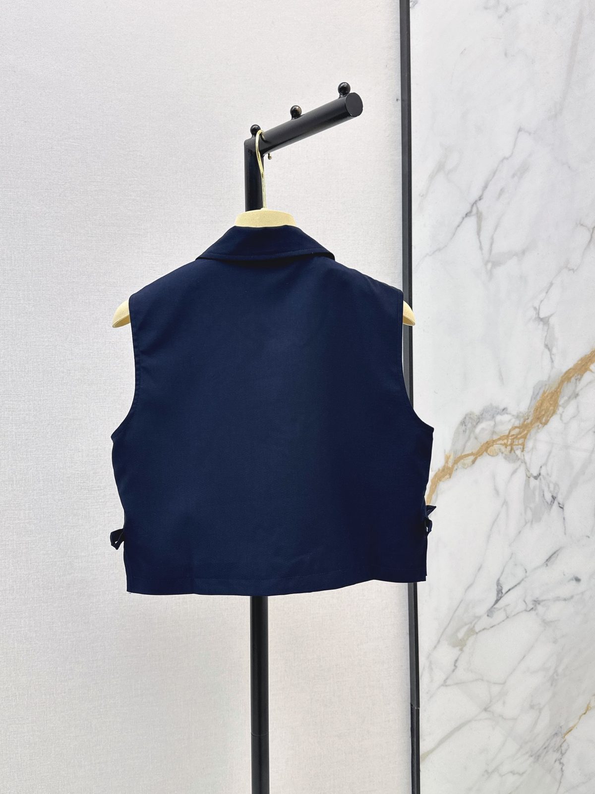 Miu Miu Wool Double-Breasted Vest Navy