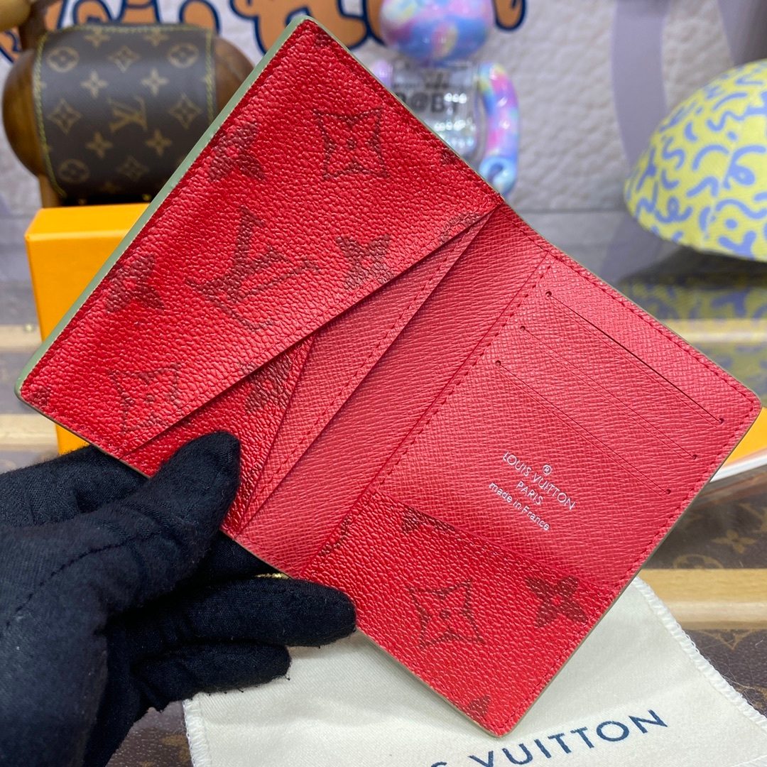 Louis Vuitton Epi Leather Wallet Red