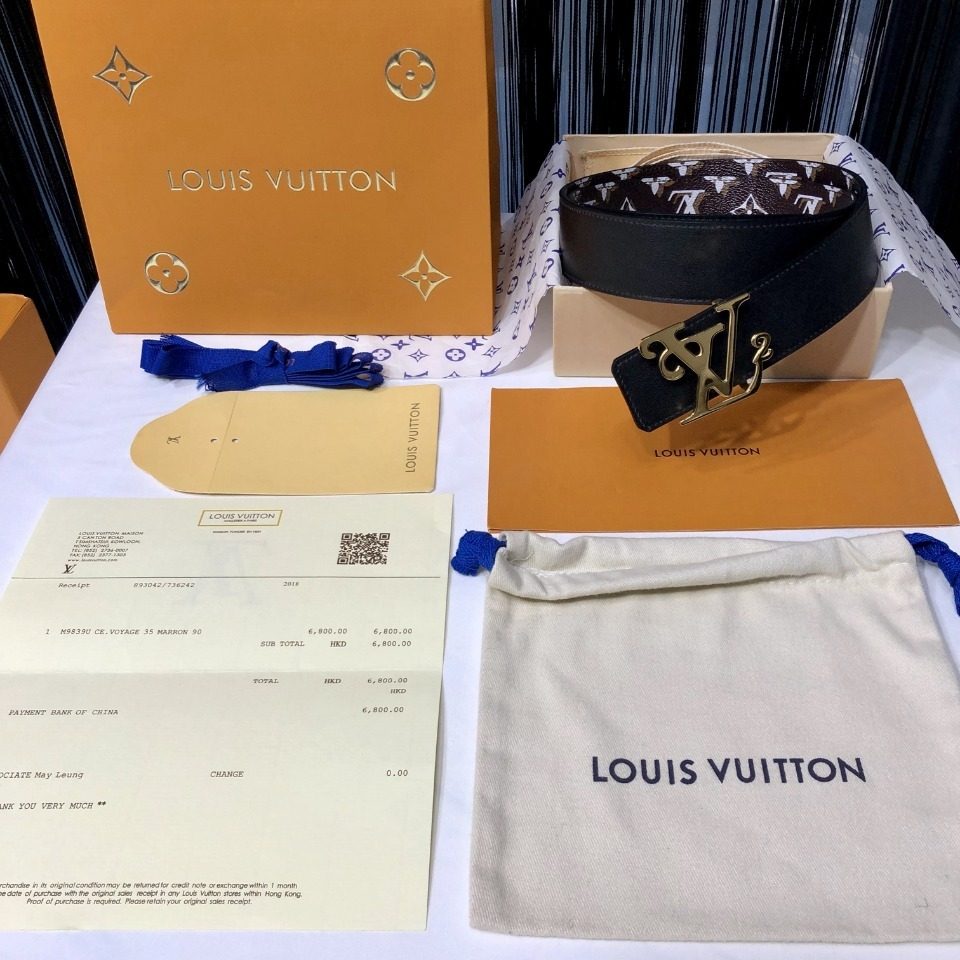 Louis Vuitton Monogram Canvas LV Belt