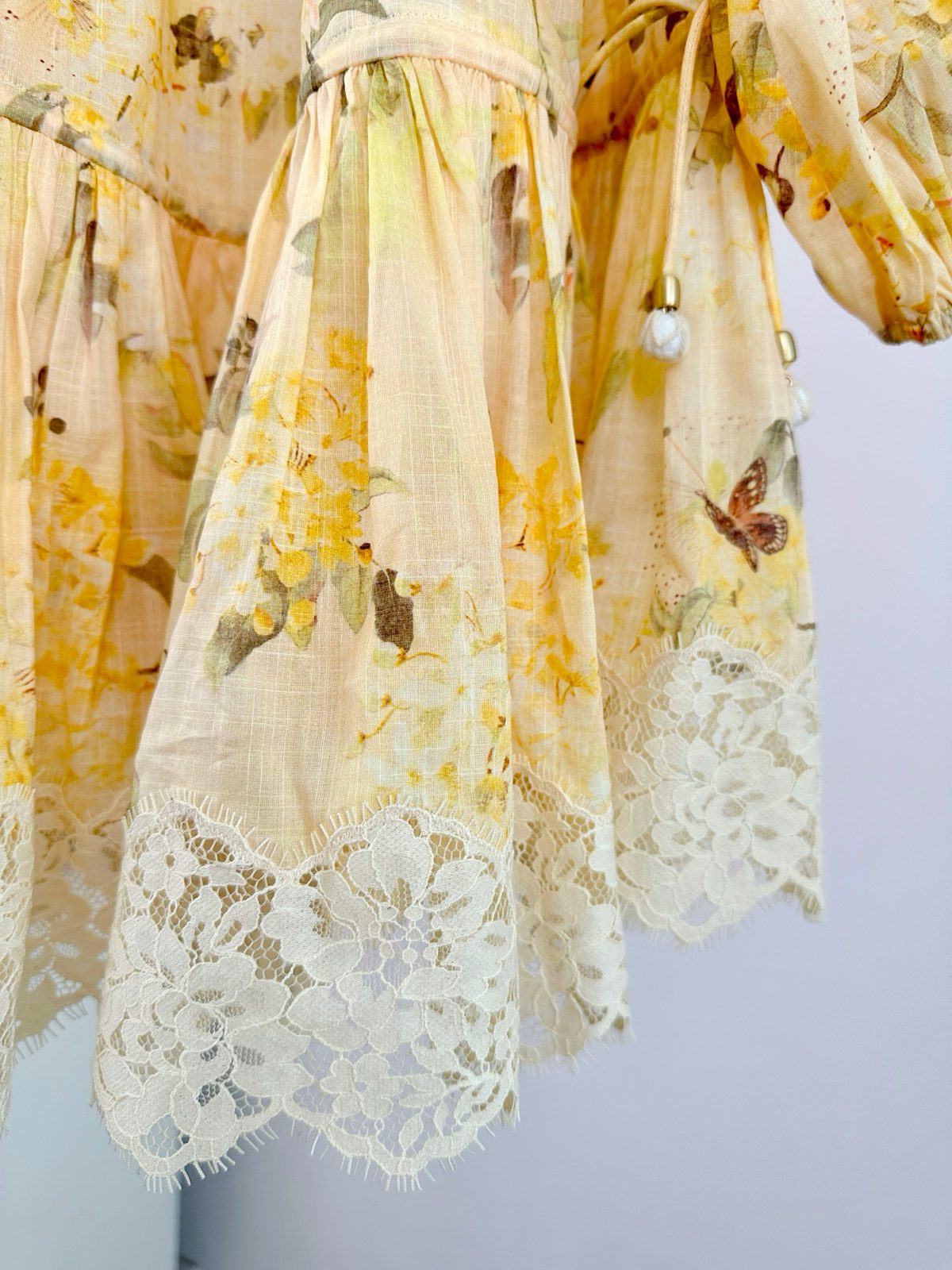 Floral Print Off-Shoulder Cotton Mini Dress