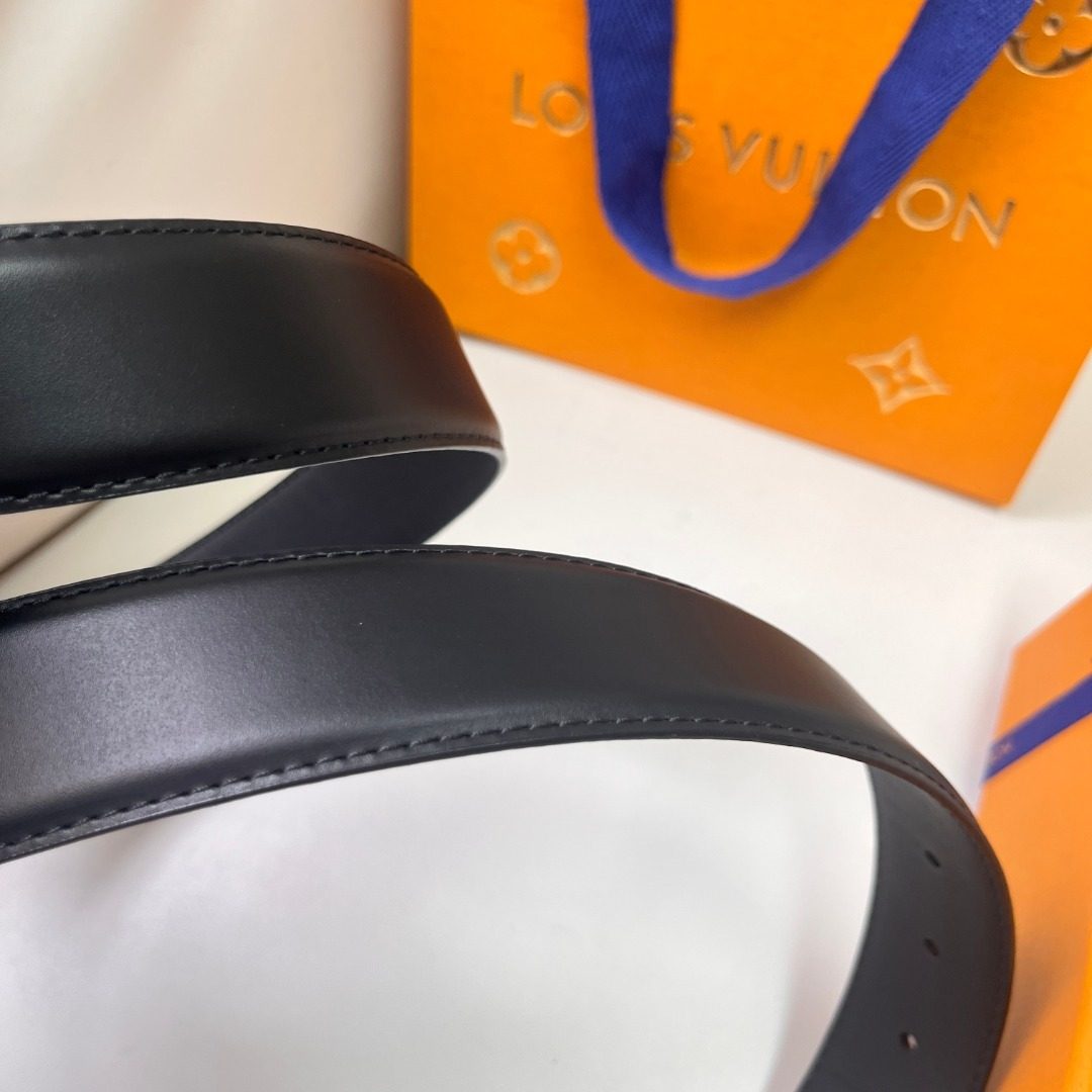 Louis Vuitton Monogram Black Leather Belt