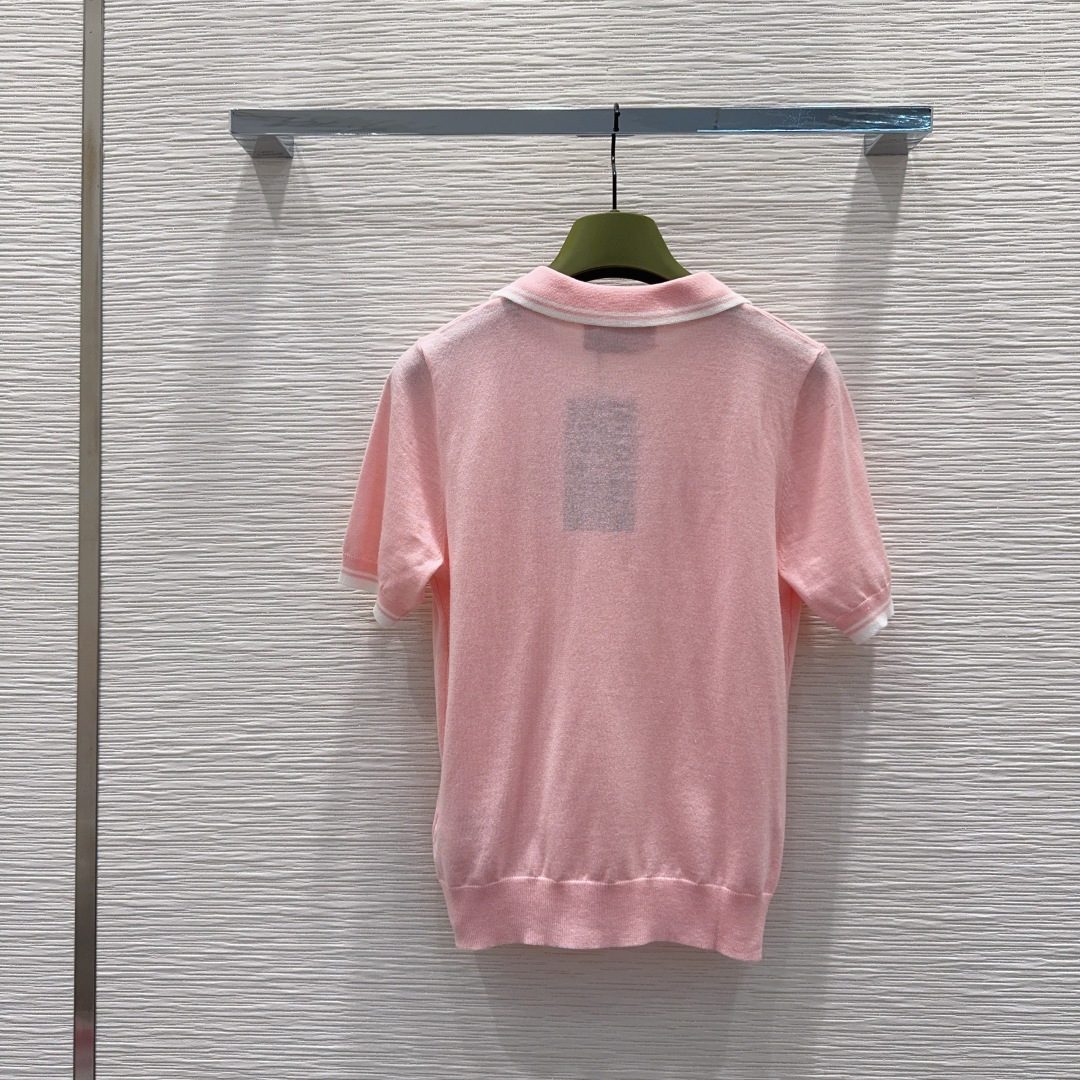 Gucci GG Embroidered Polo Shirt Pink