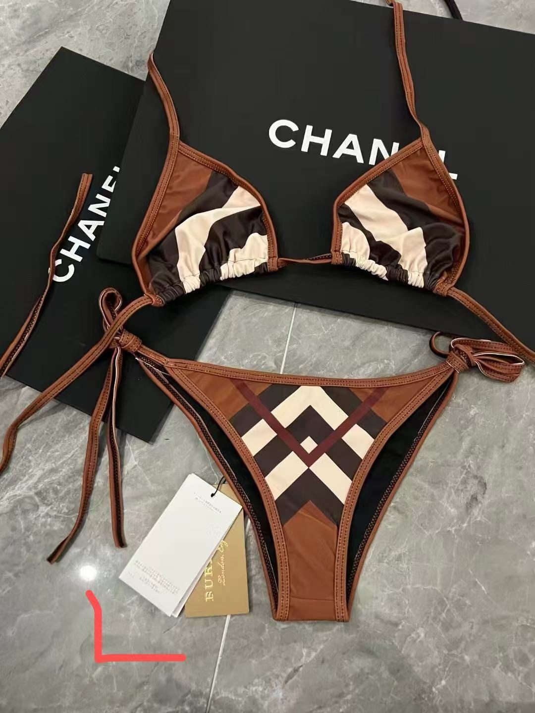 Burberry Check Bikini Swimwear Set