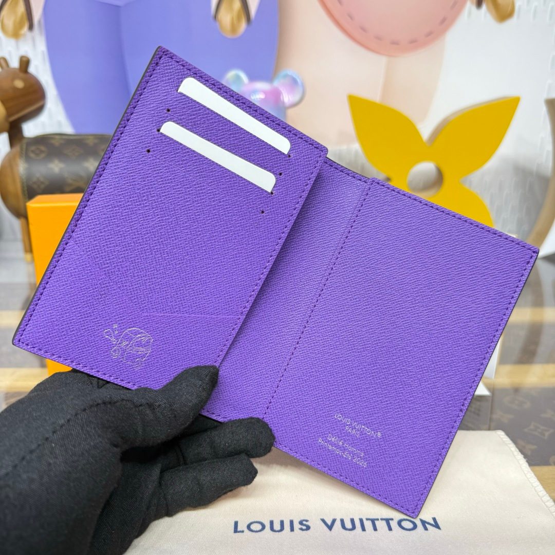 Louis Vuitton Damier Azur Wallet Purple