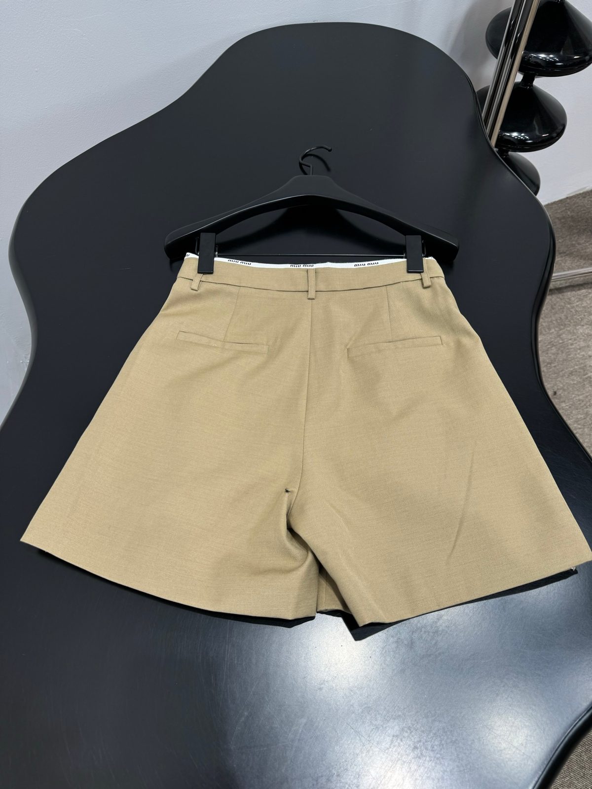 Miu Miu Men's Beige Cotton Shorts
