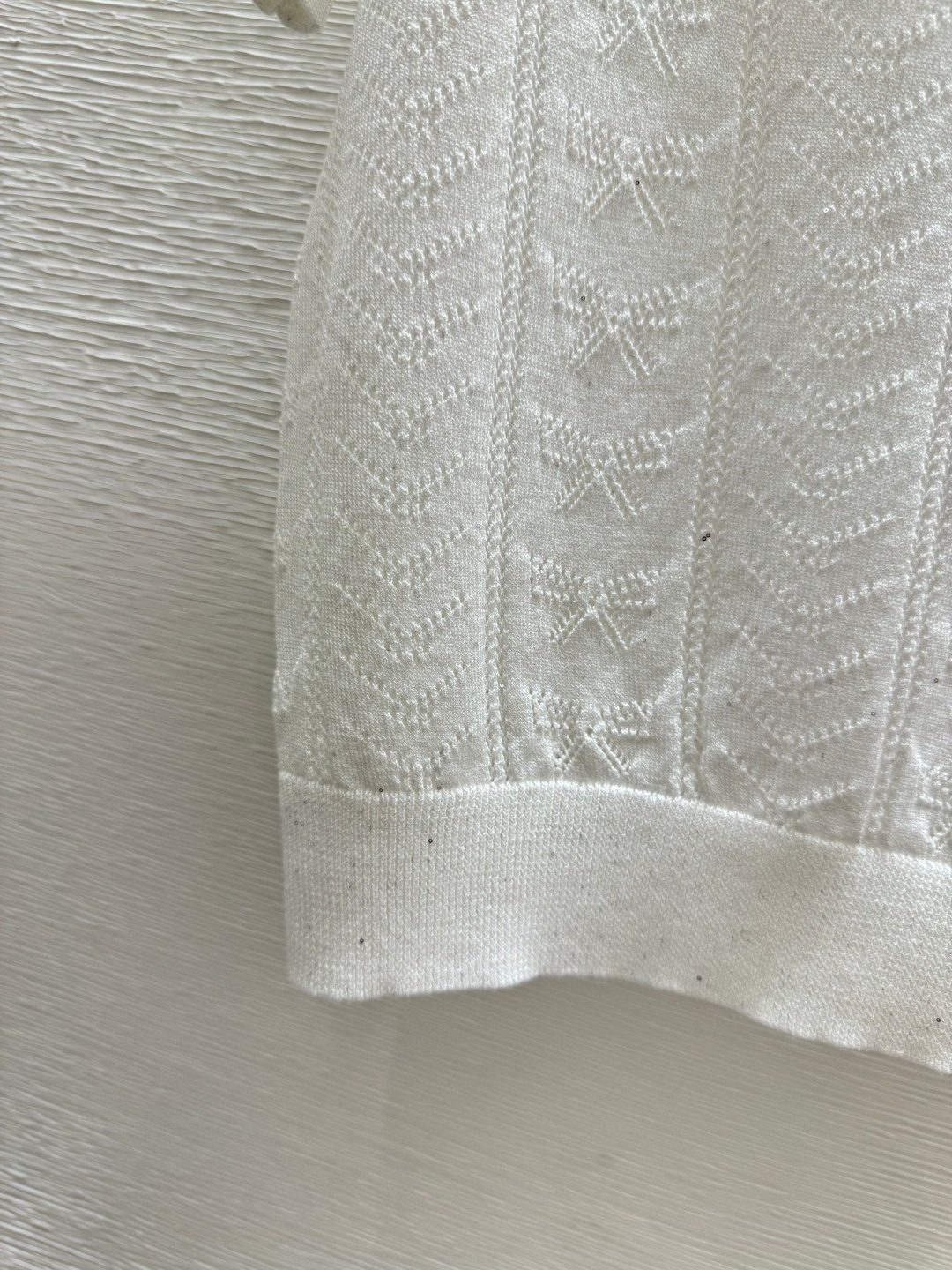 Knit Polo Collar Short Sleeve Sweater