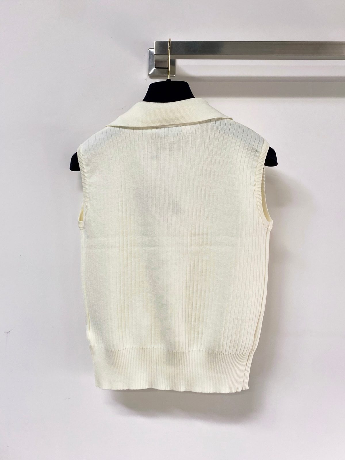 Miu Miu Ribbed Wool Knit Vest