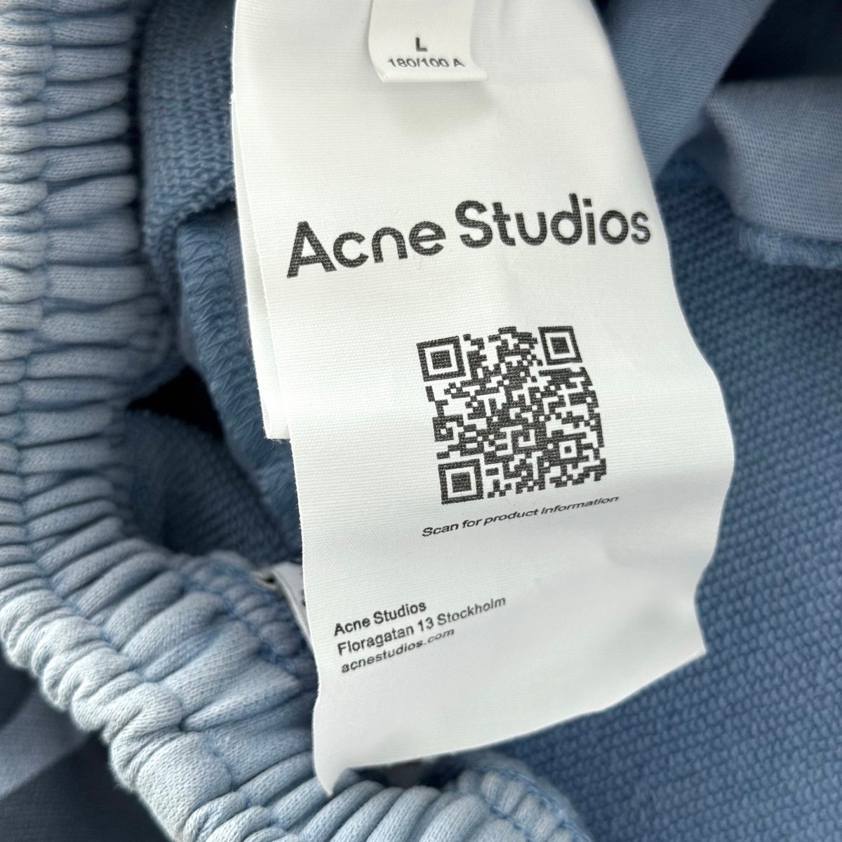 Acne Studios Logo Sweatpants Light Blue