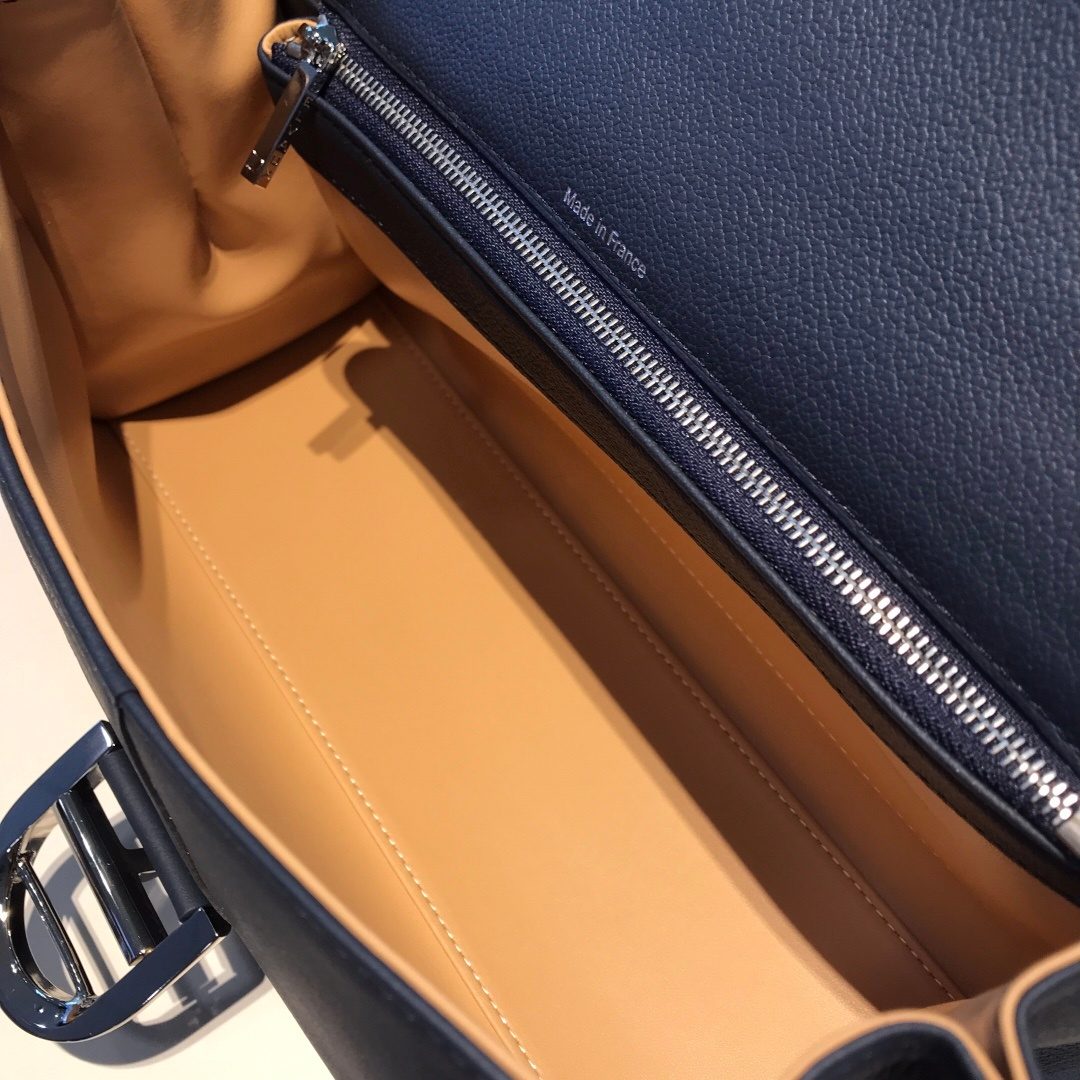 Delvaux Brillant Navy Leather Shoulder Bag