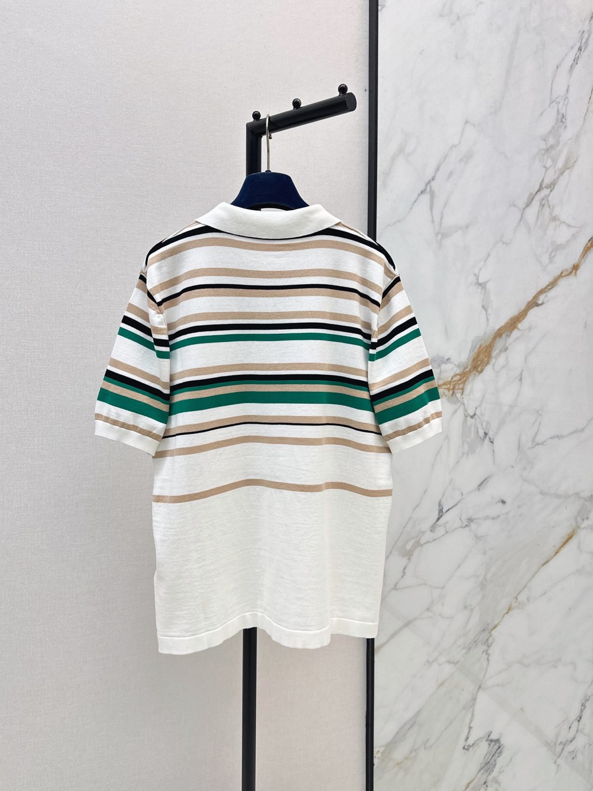 Louis Vuitton Striped Cotton Polo Shirt