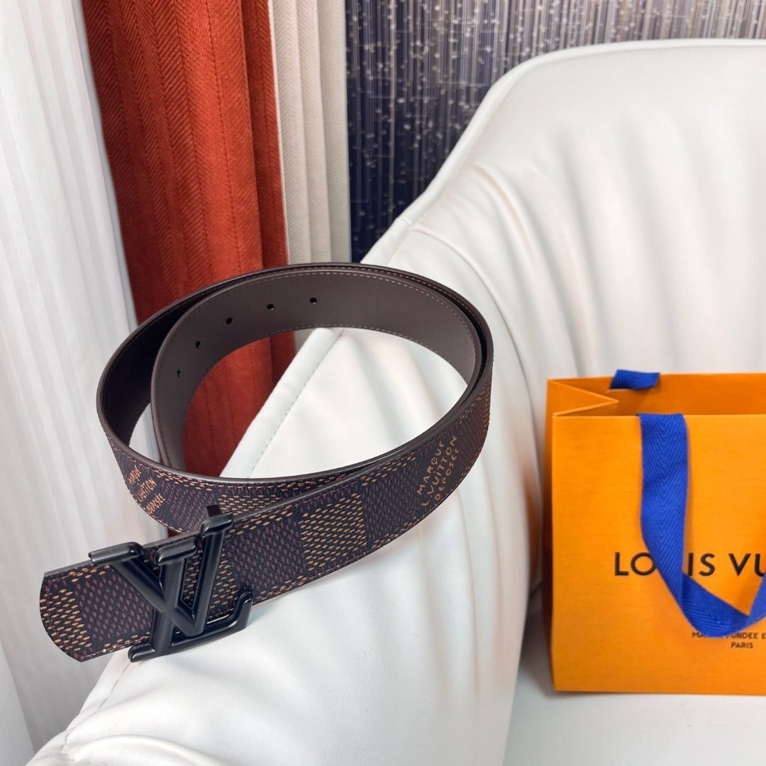 Louis Vuitton Damier Ebene Leather Belt