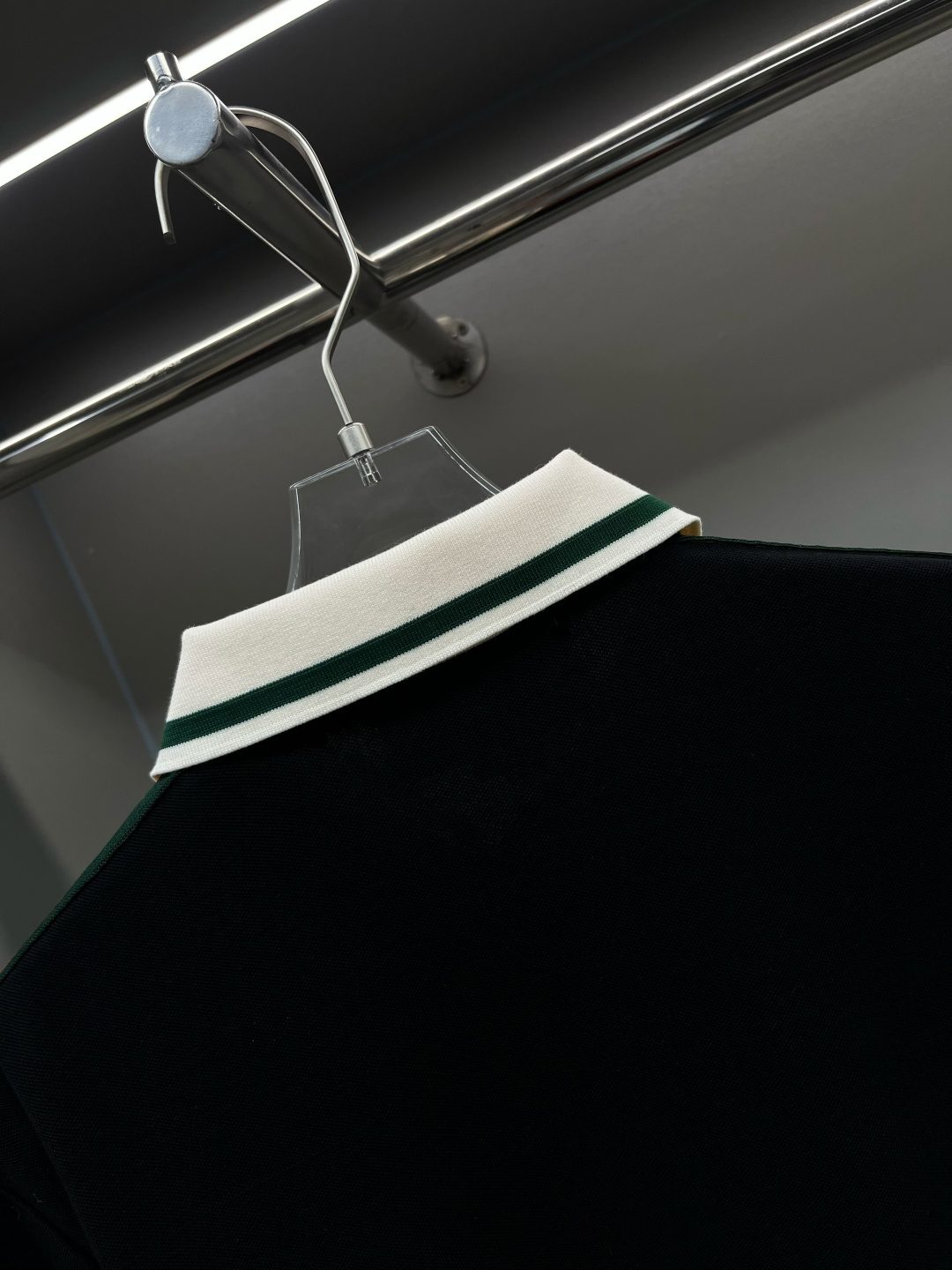 Burberry Striped Collar Short Sleeve Polo Shirt
