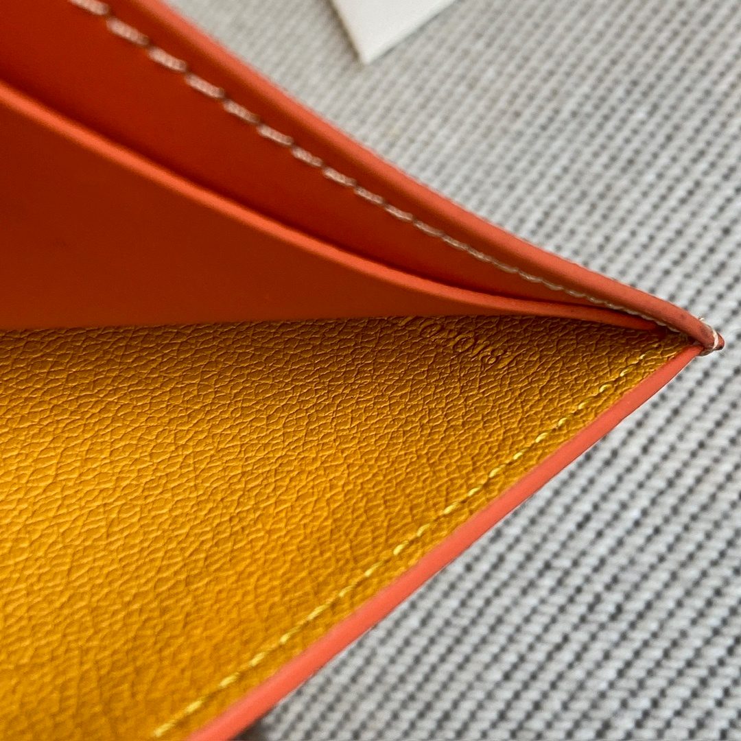 Goyard Paris Leather Wallet Orange