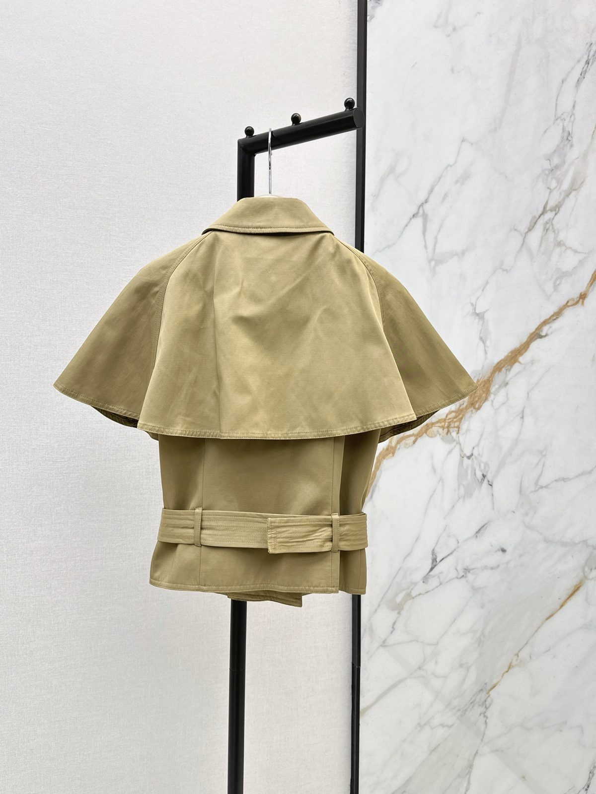 Burberry Vintage Beige Cotton Cape Jacket