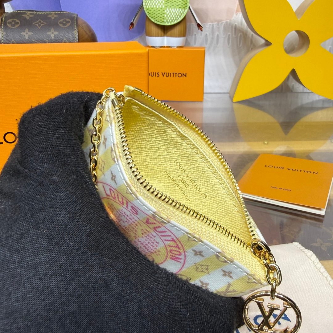 Louis Vuitton Monogram Canvas Stamp-Print Zip Pouch