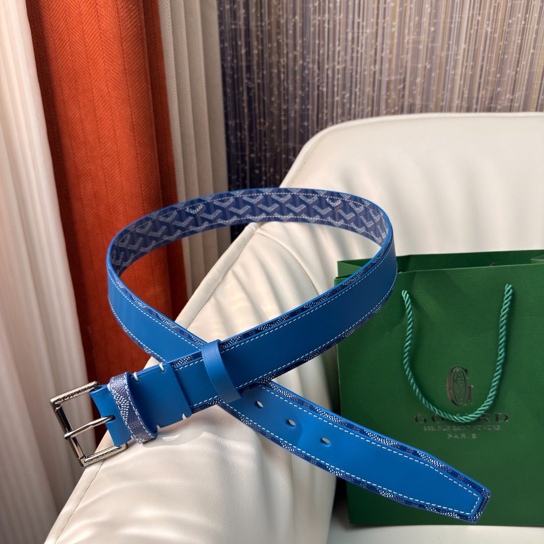 Goyard Monogram Canvas Blue Belt