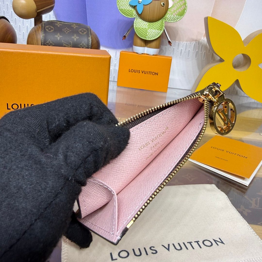 Louis Vuitton Monogram Canvas Zippy Wallet Pink