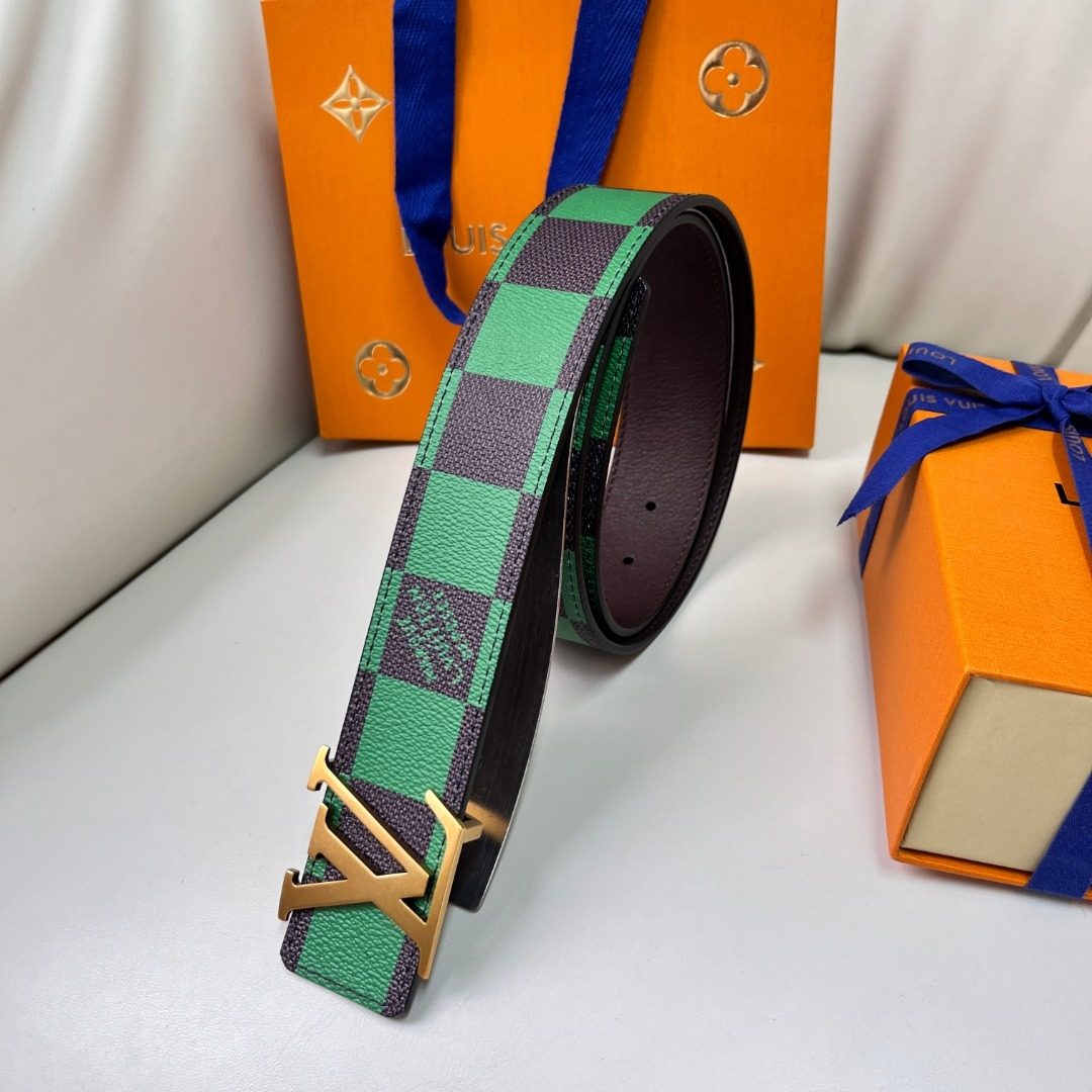 Louis Vuitton Damier Ebene Canvas Belt