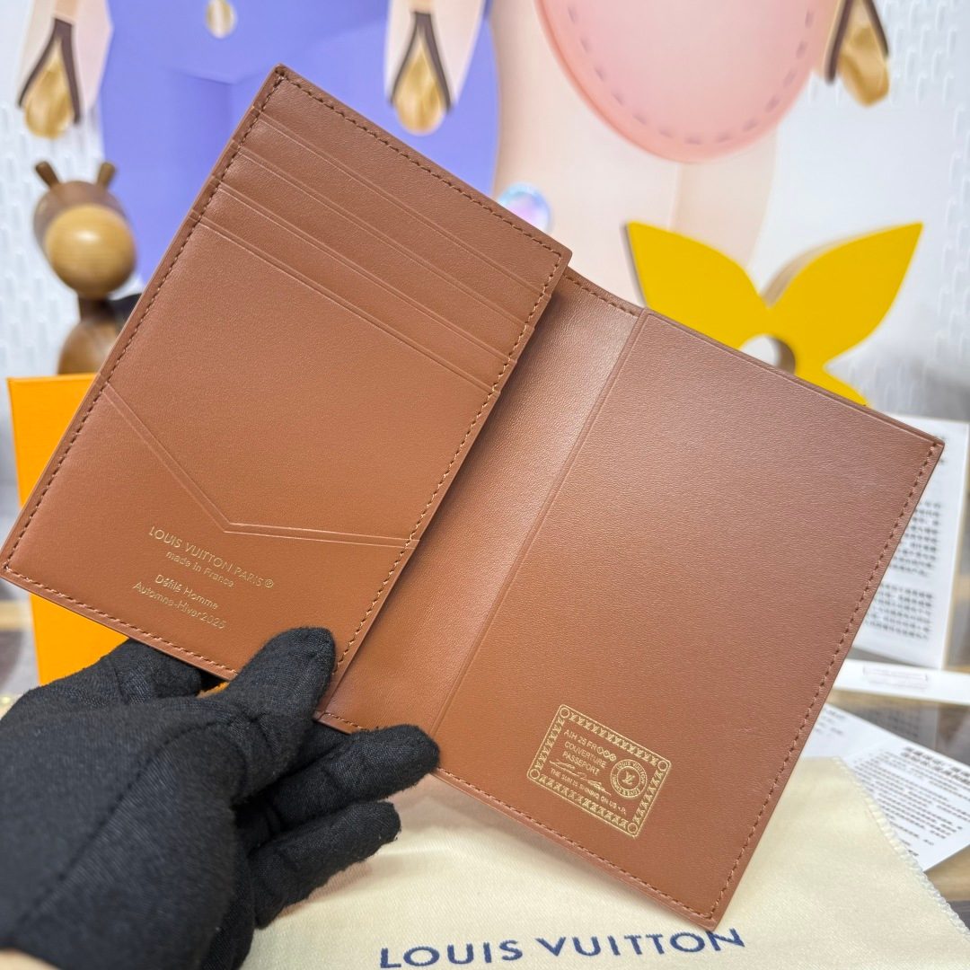 Louis Vuitton Leather Passport Holder Wallet