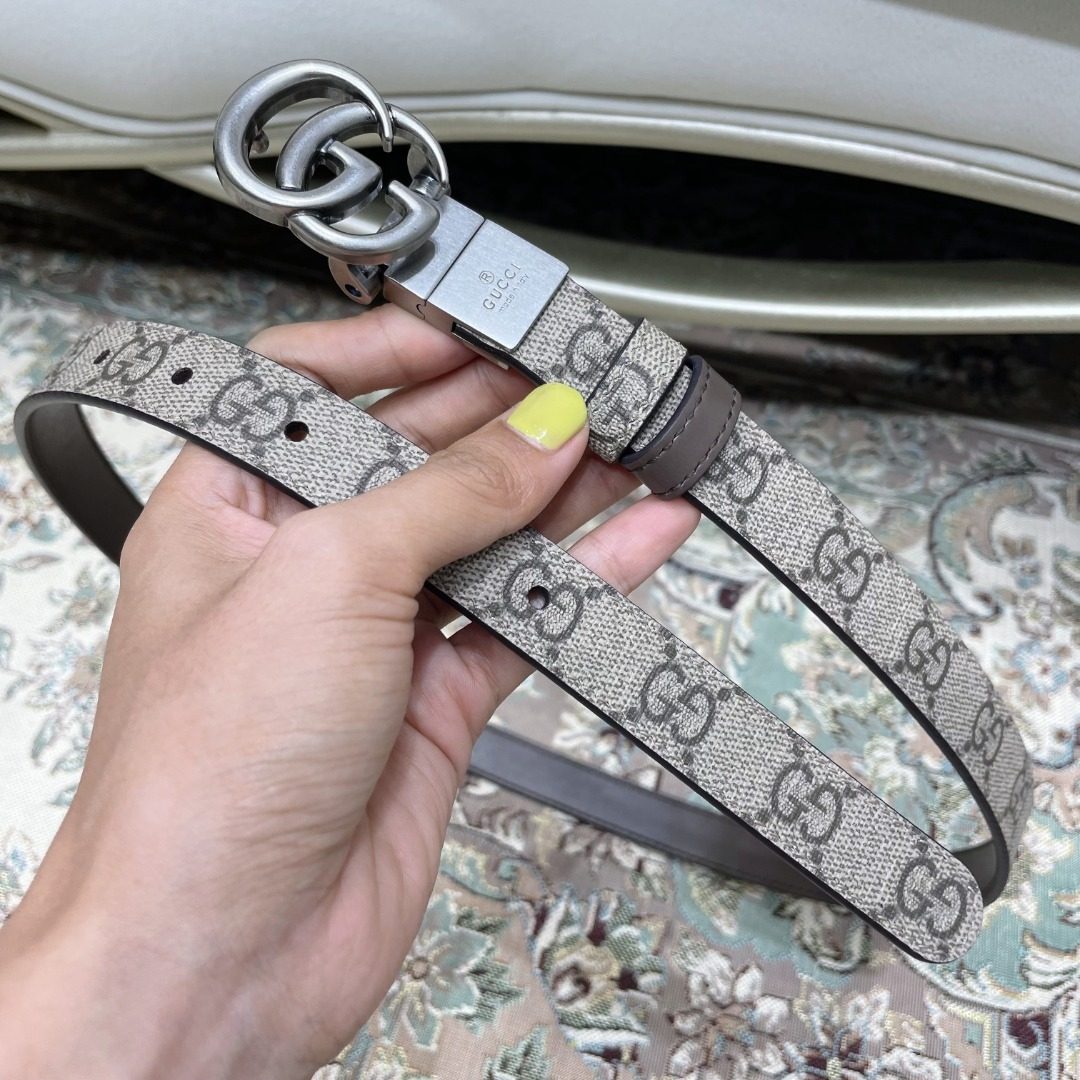 Gucci GG Supreme Canvas Leather Belt