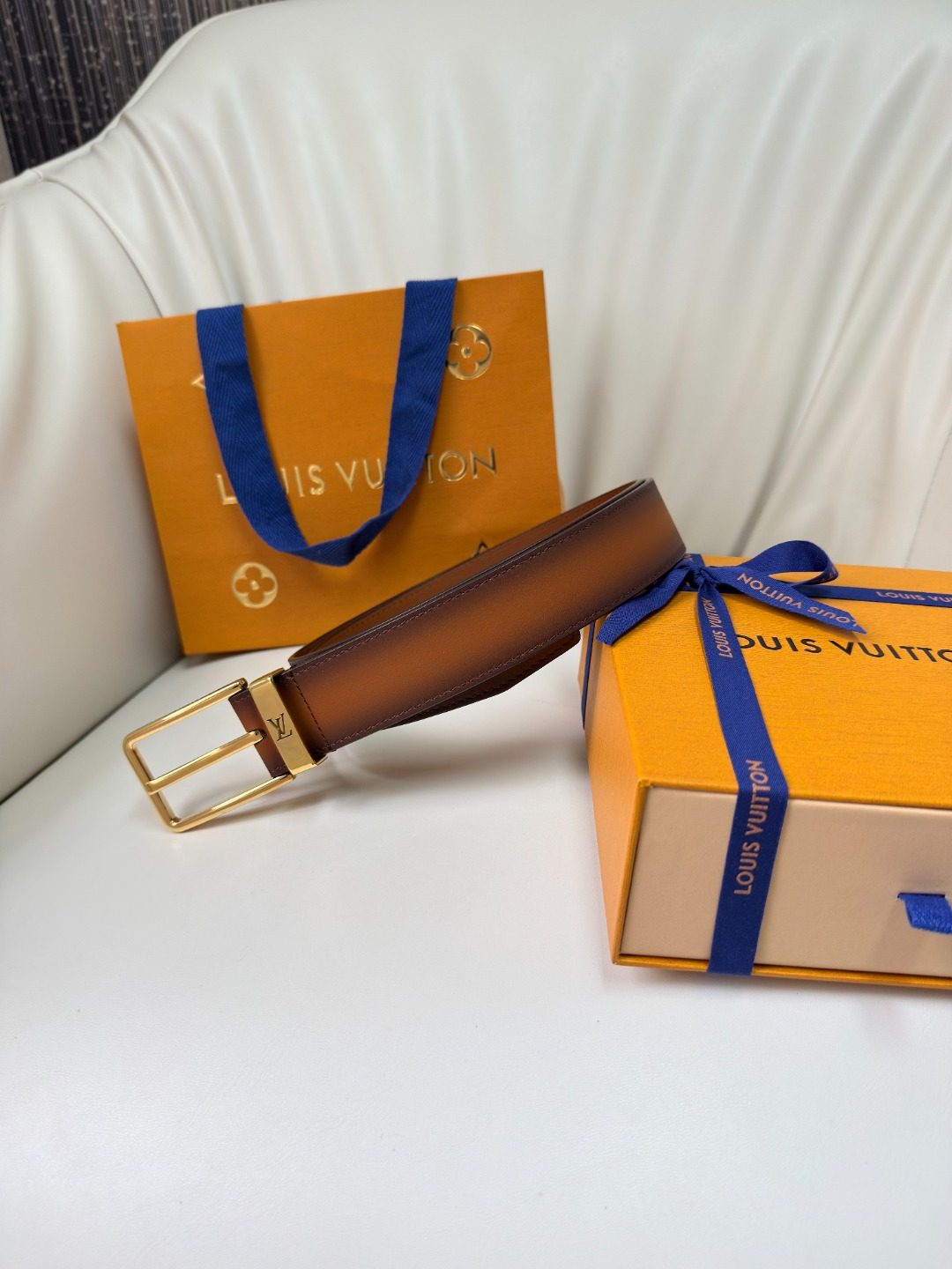 Louis Vuitton Monogram Canvas Leather Belt