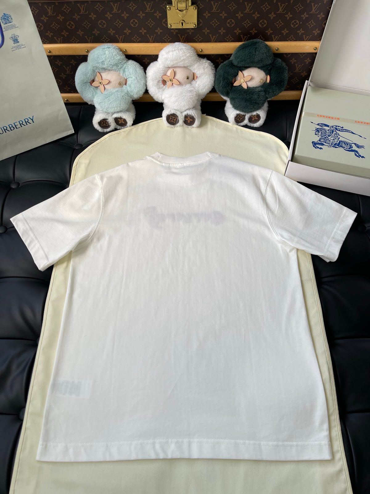 Burberry White Crewneck T-Shirt