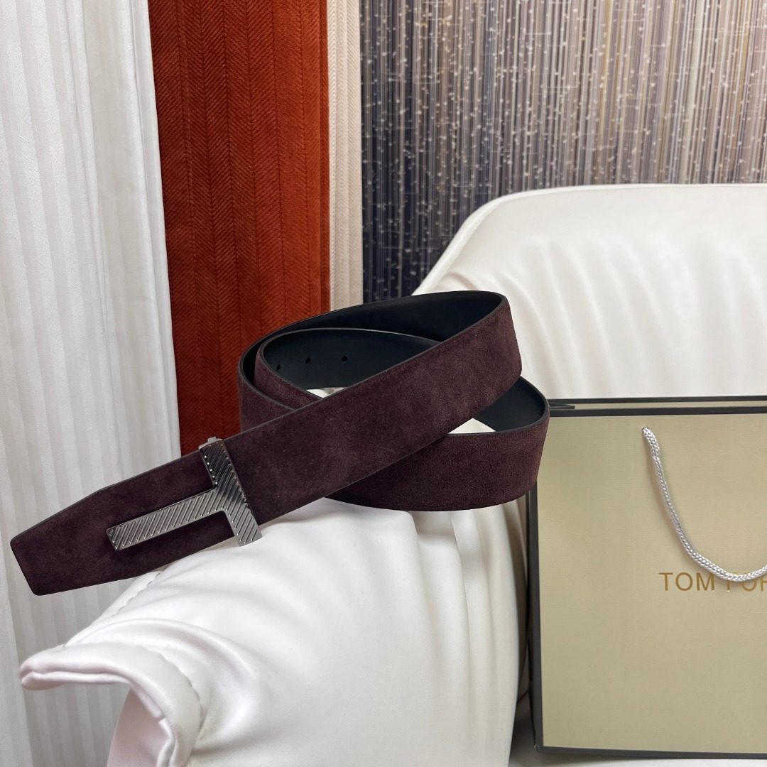 Tom Ford Suede Leather Men's Belt