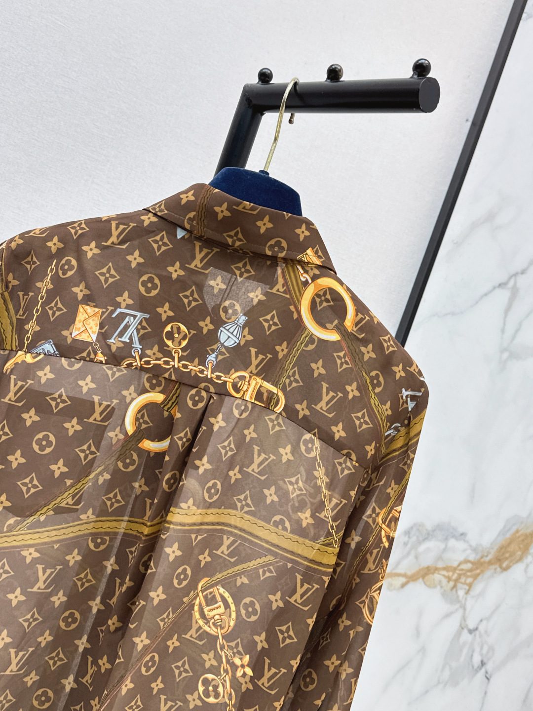 Louis Vuitton Monogram Chain Print Shirt Jacket