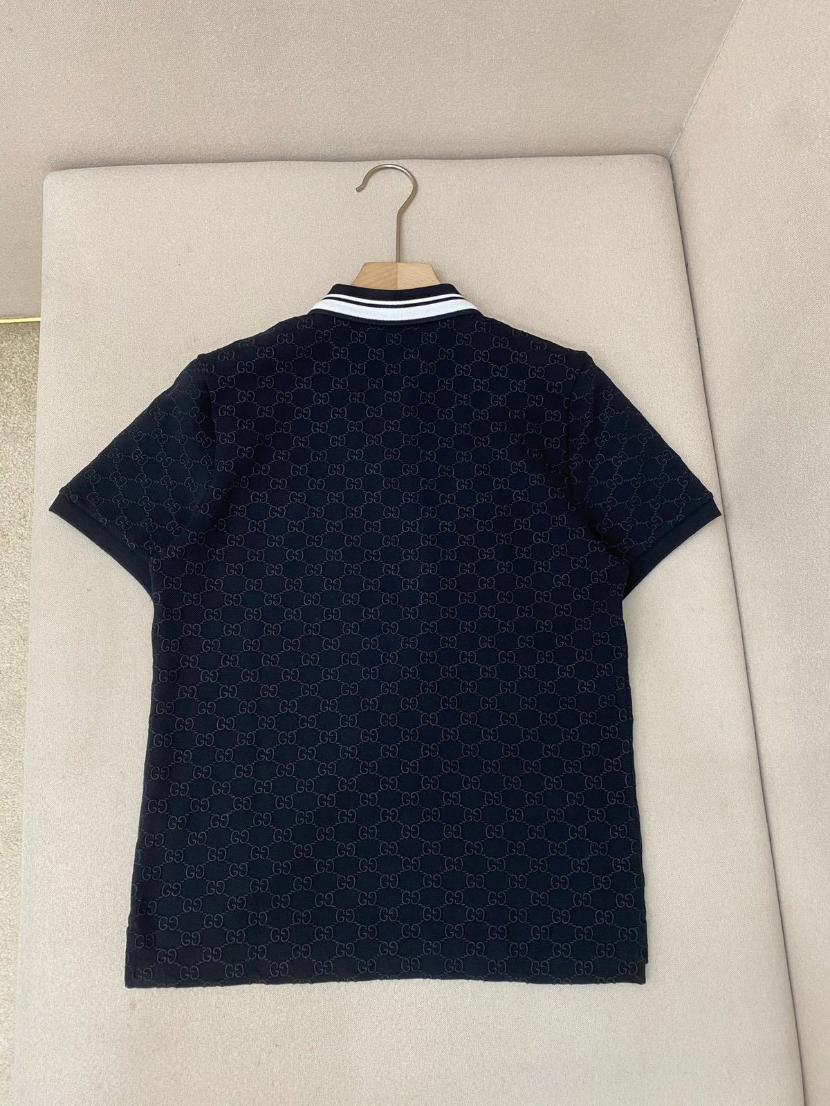 Gucci GG Monogram Polo Shirt Black