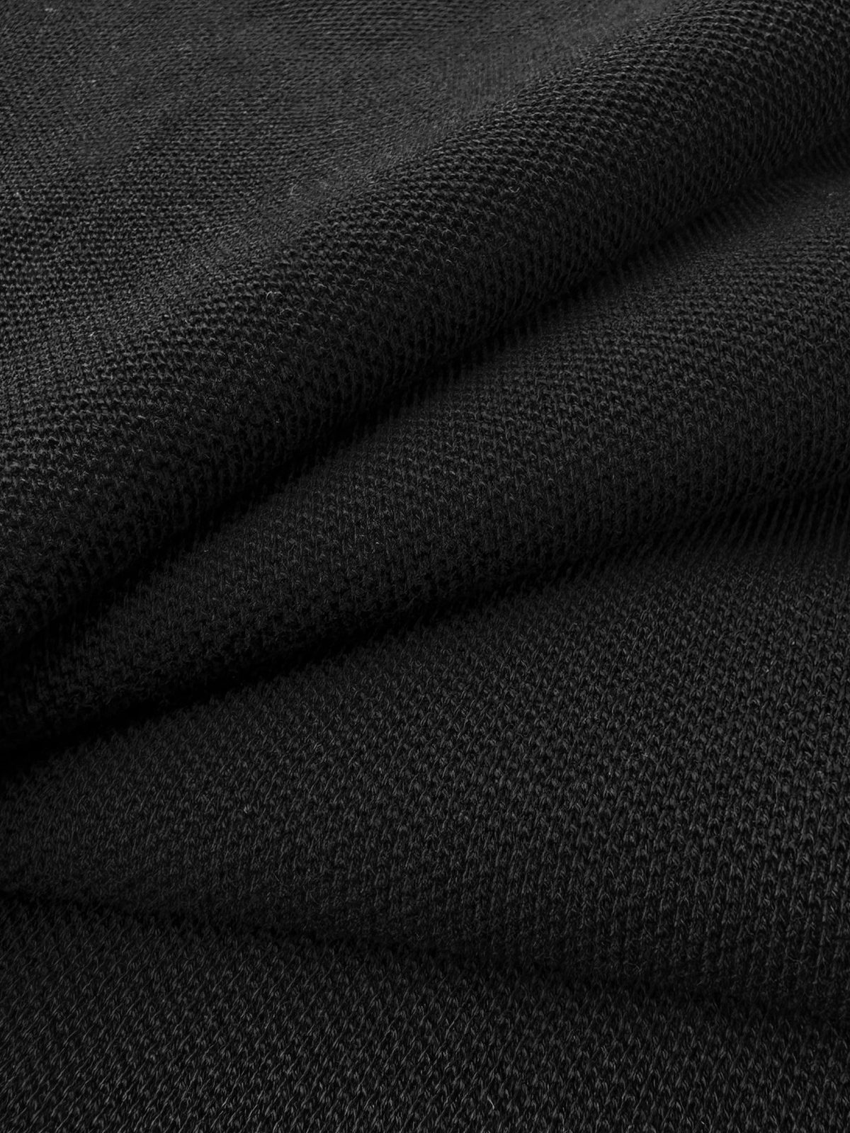 Moncler Logo Embroidered Black Polo Shirt