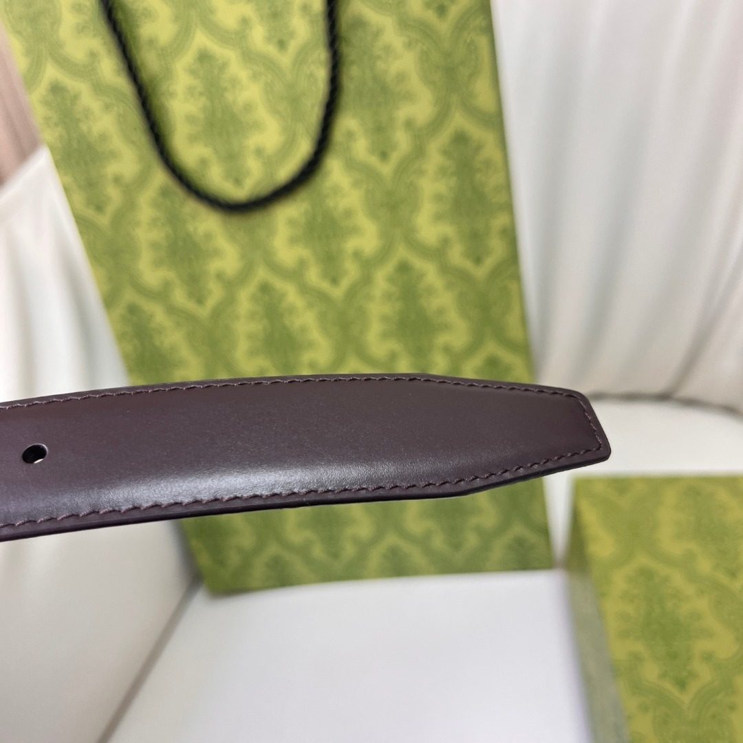 Gucci GG Crystal Embellished Leather Belt
