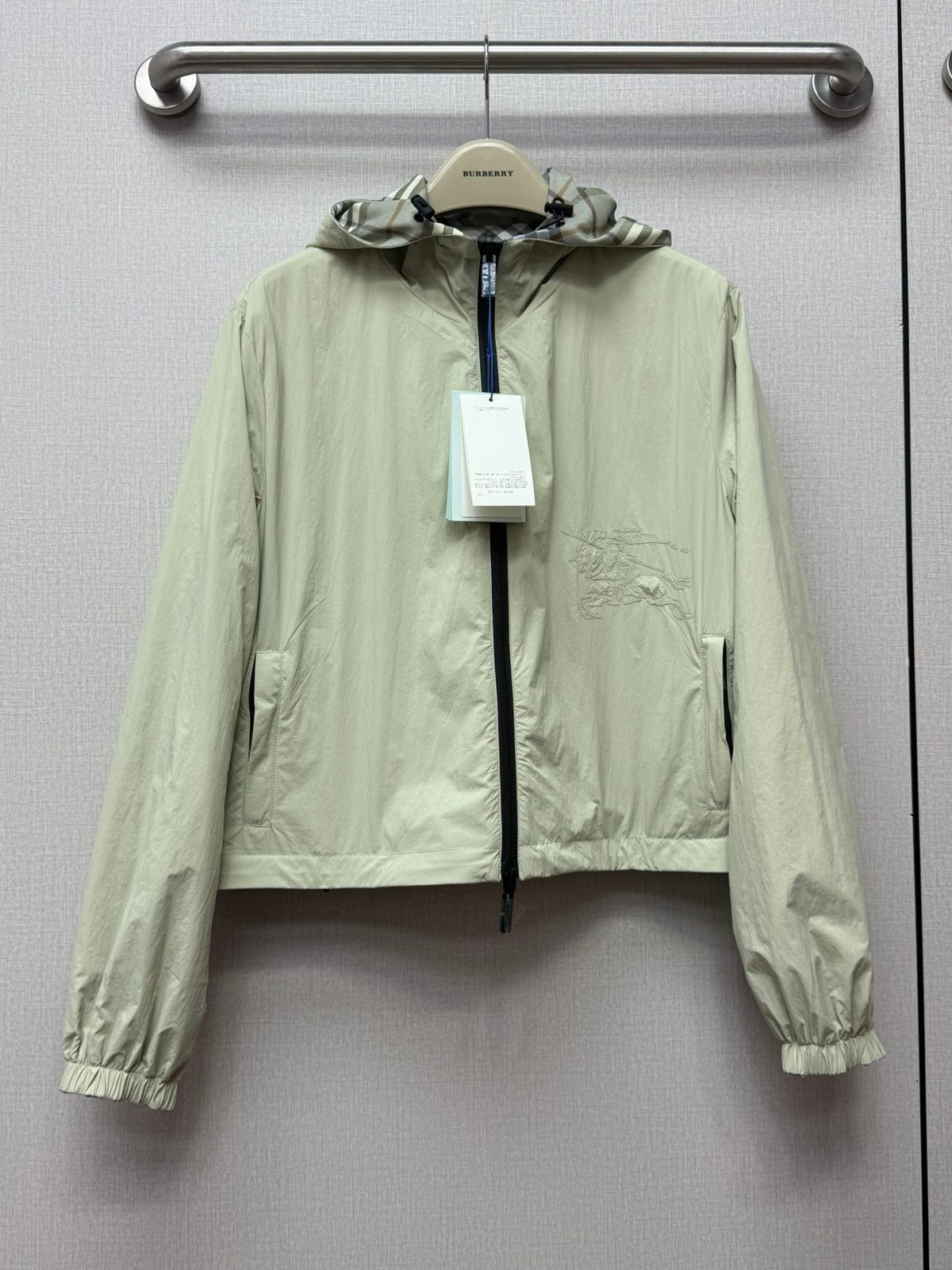 Burberry Vintage Check Hooded Windbreaker Jacket