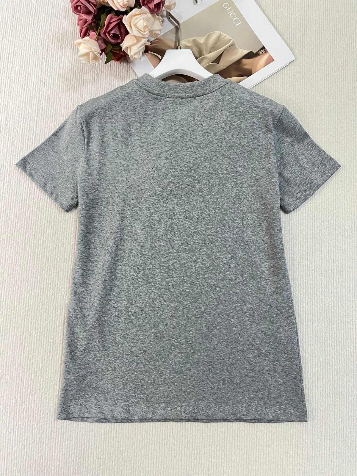 Gucci Logo Print Grey T-Shirt