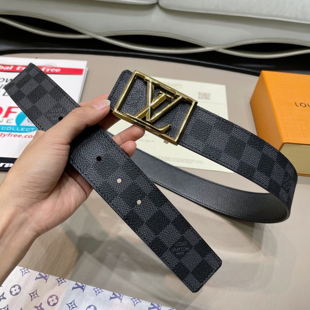 Louis Vuitton Damier Graphite Leather Belt