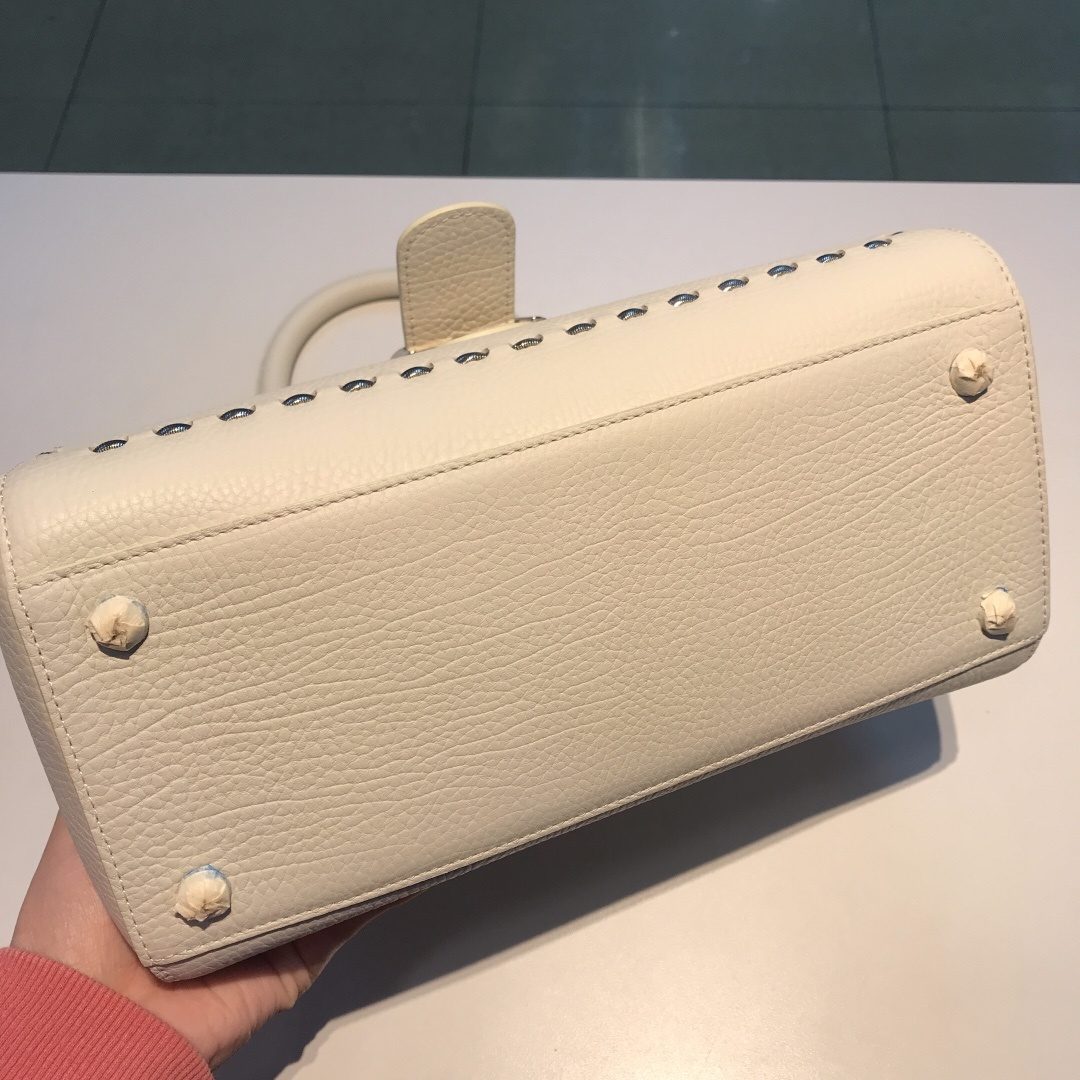 Delvaux Leather Top Handle Crossbody Bag