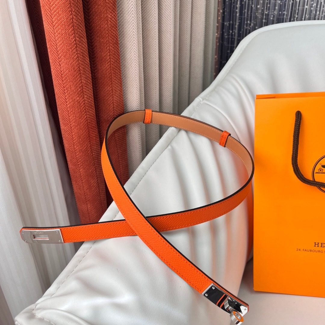 Hermès Epsom Leather Reversible Belt Orange