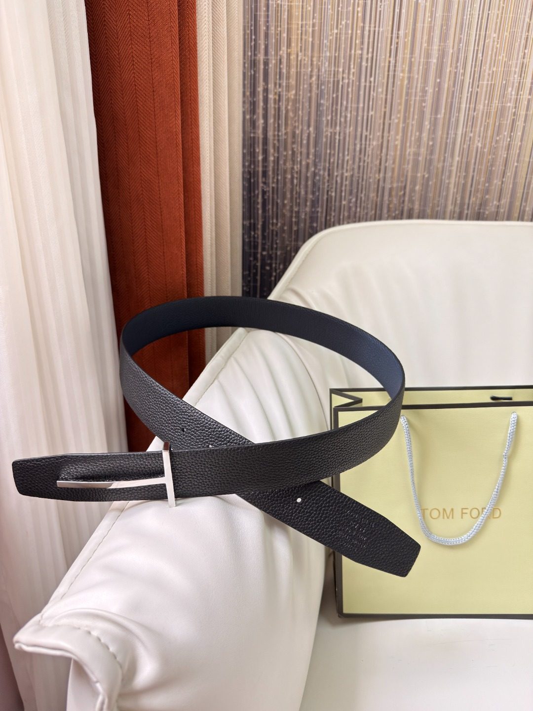 Tom Ford Black Leather Belt