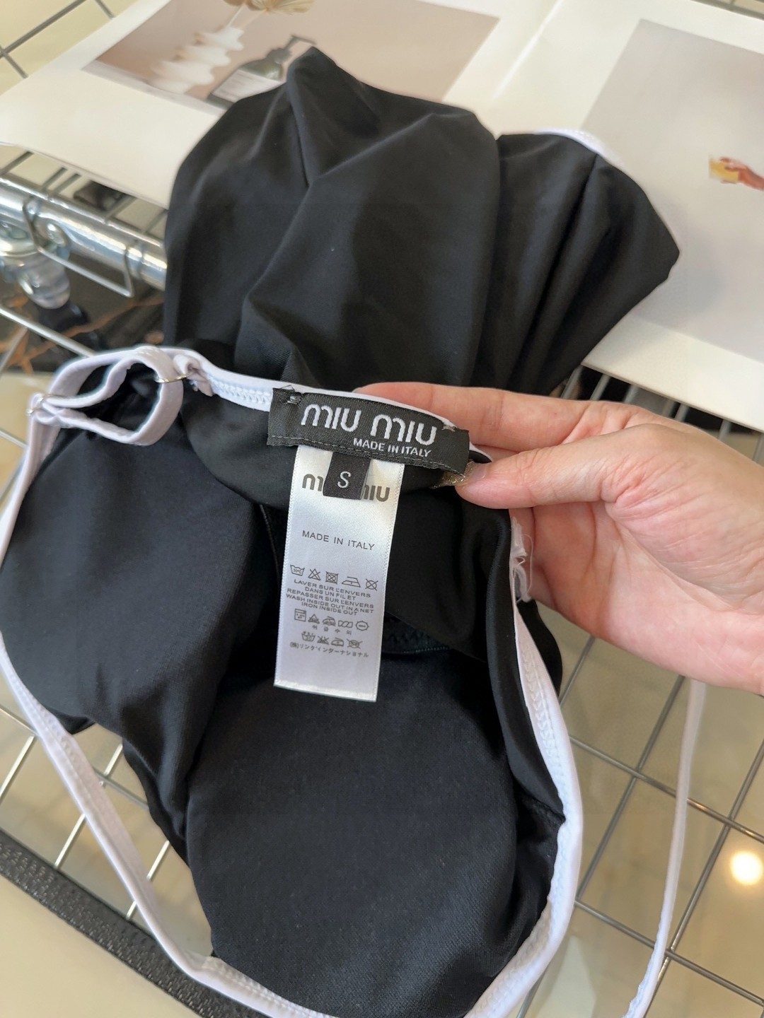 Miu Miu Black Cotton T-Shirt