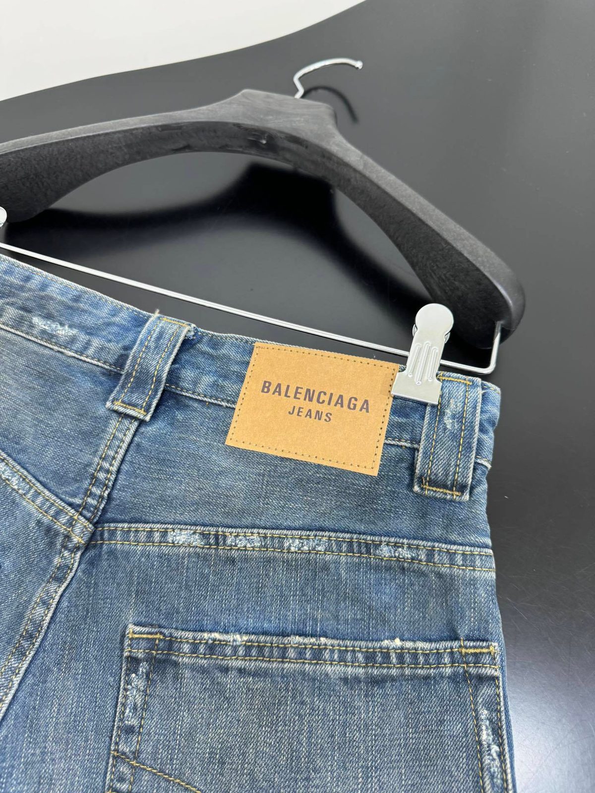 Balenciaga Distressed Denim Shorts