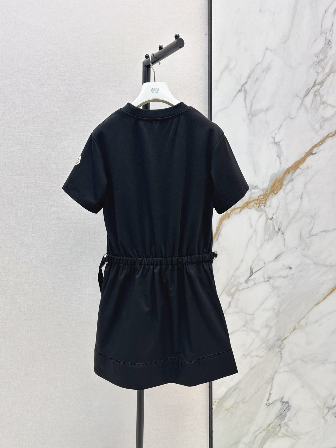 Moncler Cotton T-Shirt Dress Black