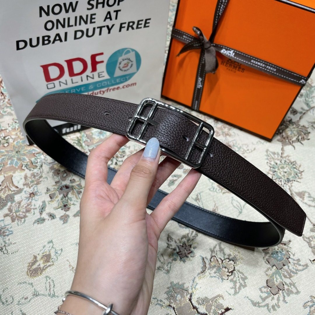 Hermès Leather Reversible Belt