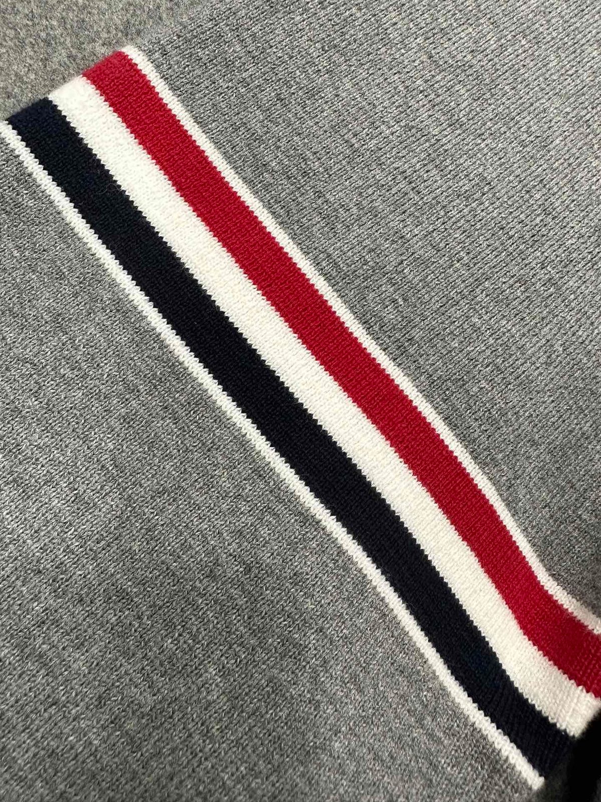 Striped Zip-Up Knit Cardigan Sweater