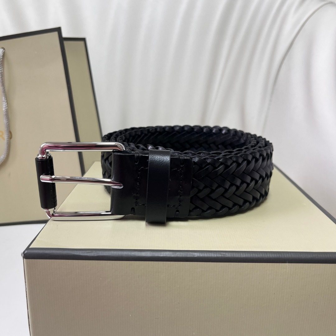 Bottega Veneta Intrecciato Woven Leather Belt
