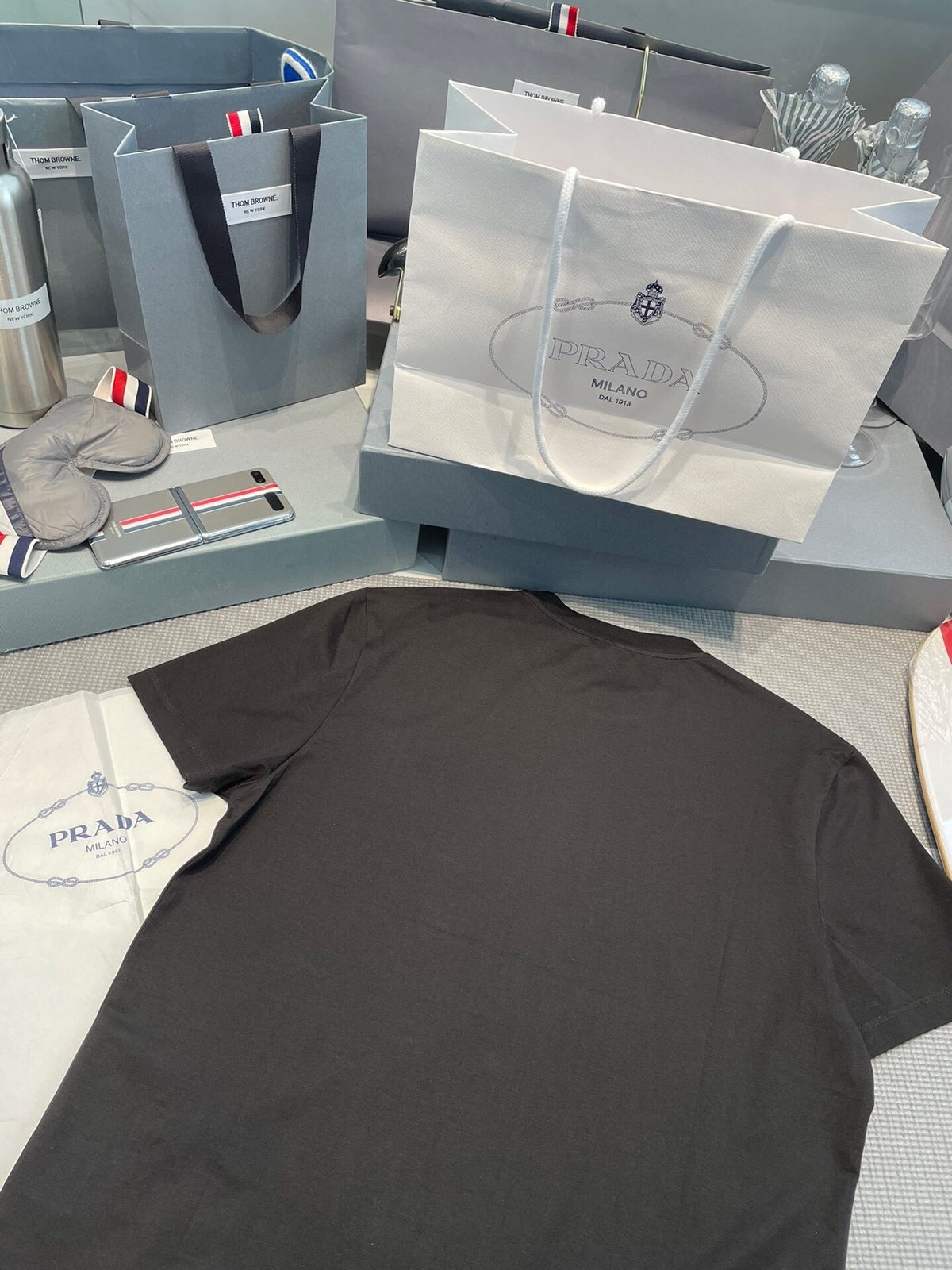 Prada Milano Triangle Logo T-Shirt